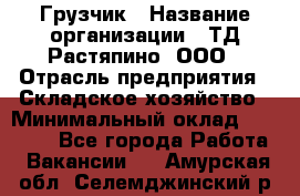 Грузчик › Название организации ­ ТД Растяпино, ООО › Отрасль предприятия ­ Складское хозяйство › Минимальный оклад ­ 15 000 - Все города Работа » Вакансии   . Амурская обл.,Селемджинский р-н